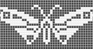 Motýl 2 – vzor pro filetované háčkování