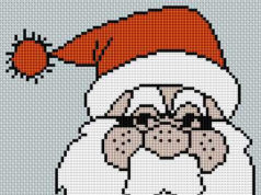 Santa – předloha pro křížkové vyšívání