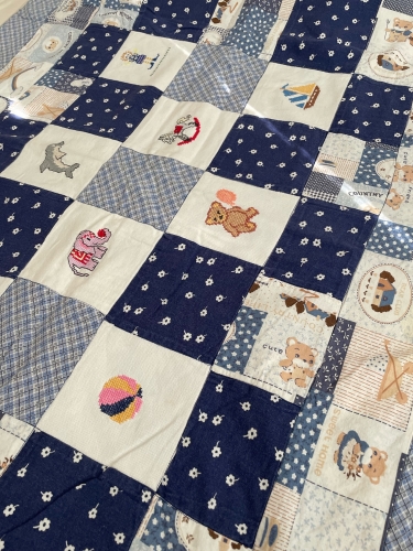 Vyšívaná deka + patchwork