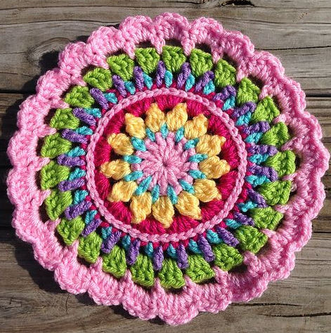 Háčkovaná mandala Háčkovaná mandala